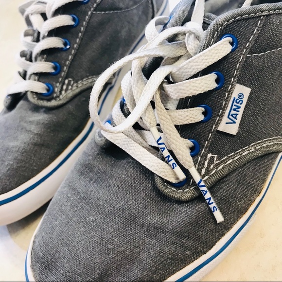 light blue grey vans